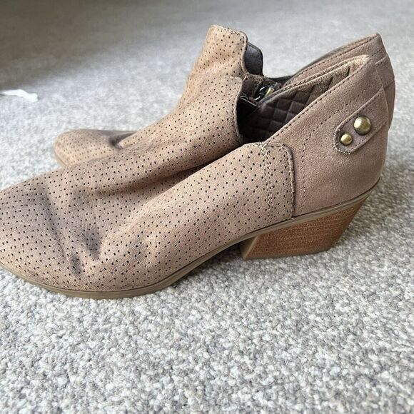 Dr Scholls Never End Ankle Boot Sz 9.5 Brown Camel Perforated - Picture 3 of 11